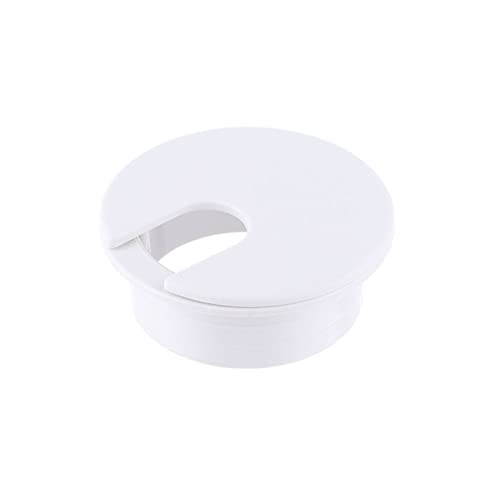 Kabeldurchführung für Schreibtisch, Kabeldurchführung 35/50mm Computer Tülle Schreibtisch Tisch Kabel Verschluss Linie Box Kabel Klemme Schnalle Linie Ordentlich Lagerung Halter Hardware(White,35mm) von ASZHQUXIUAS