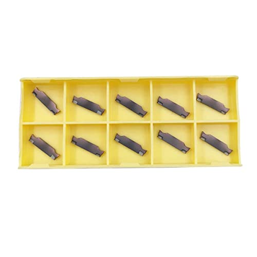 ASZLBYM 10PCS MGGN150R-8 Right Cut Carbide Cutting inserts Grooving inserts Bevel 8 degrees Cut-off Blade Suitable for Machining Stainless Steel Used to MGEHR/L Cutter Holder von ASZLBYM