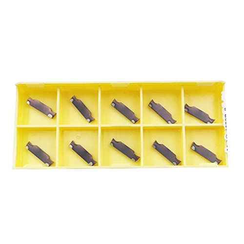 ASZLBYM 10PCS MGGN200R-8 Right Cut Carbide Cutting inserts Grooving inserts Bevel 8 degrees Cut-off Blade Suitable for Machining Stainless Steel Used to MGEHR/L Cutter Holder von ASZLBYM