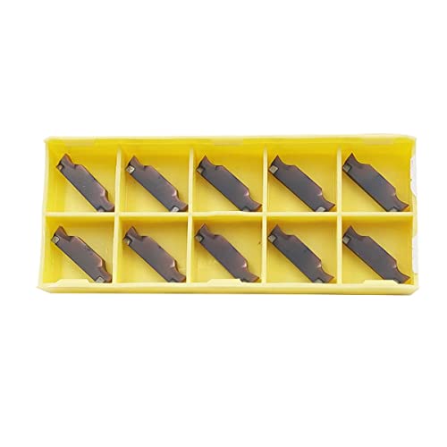 ASZLBYM 10PCS MGGN300R-8 Right Cut Carbide Cutting inserts Grooving inserts Bevel 8 degrees Cut-off Blade Suitable for Machining Stainless Steel Used to MGEHR/L Cutter Holder von ASZLBYM