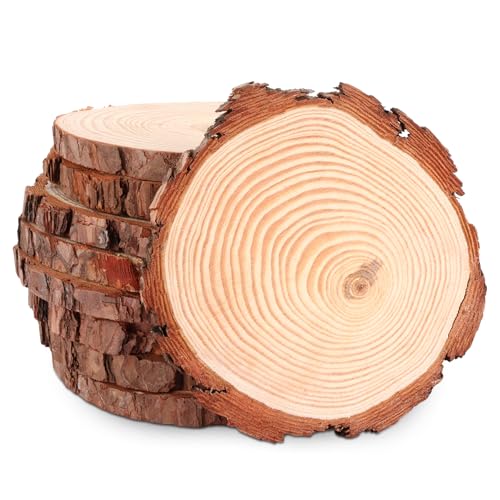 8 Stücke Holzscheiben 16-17CM von ASelected