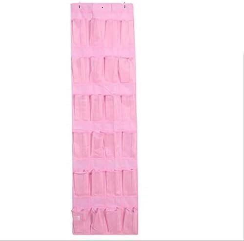 ASerZenith Robustes Schuhregal für 24 Beutel, große Aufbewahrungsbox aus Netzstoff, Hängetasche, an der Wand montierter Clutter Organizer, Schuh-Organizer(Pink) von ASerZenith