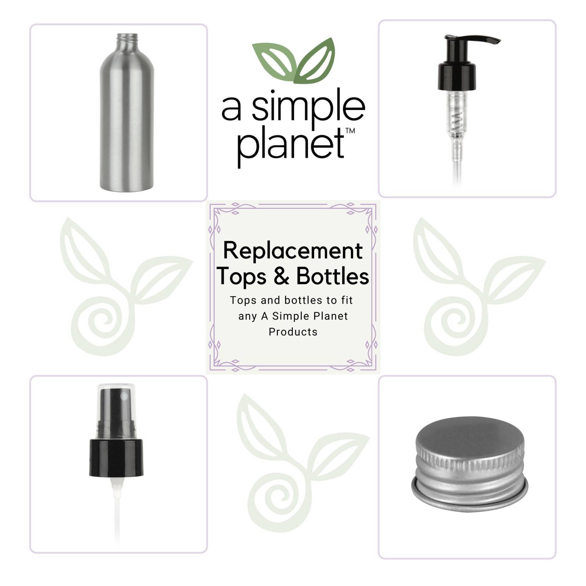 Umweltfreundliche Aluminiumflaschen, Spray Tops Und Lotion Pumps | Zero Waste Behälter von ASimplePlanet