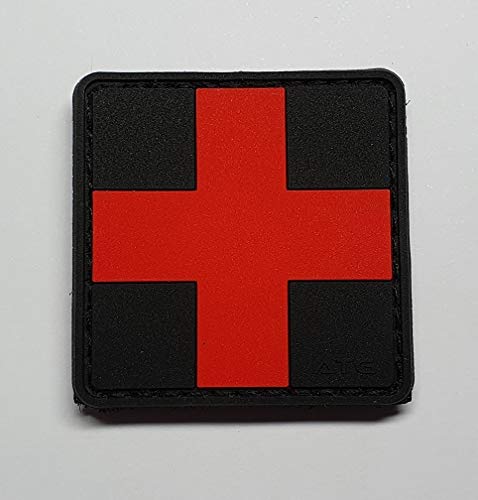 ATG Rot Kreuz Patch (schwarz/rot) von ATG Kriminaltechnik GmbH