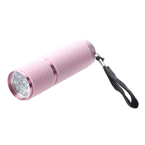 ATHUAH Ultralange Standby Elektrische Taschenlampe Outdoor Mini Rosa Gummierte 9-LED Taschenlampe als Powerbank und Campingzubehör von ATHUAH