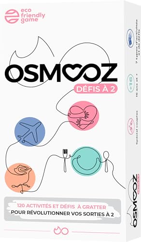 ATM Gaming Spiel Paar – Osmooz Challenges à 2 – Kratzkartenspiel – Gesellschaftsspiele – Geschenk für Damen – Geschenk für Herren – Geschenk für Paare – originelles Paar – Geschenk zum Valentinstag von ATM Gaming