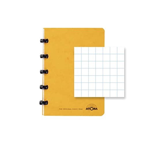 ATOMA Notizbuch System - Traditional Colors Cardboard - A6 - gelb - Kariert 5 mm von ATOMA