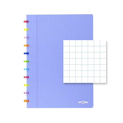 ATOMA Notizbuch System - Tutti Frutti - A4 - blau - Kariert 5 mm von ATOMA