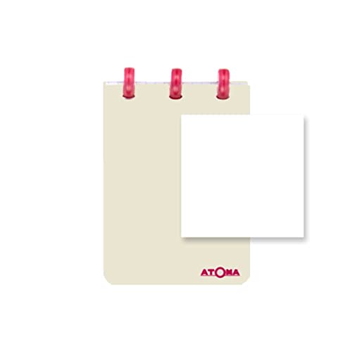 ATOMA Notizbuchsystem - Smooth - A7 - beige - blanco von ATOMA