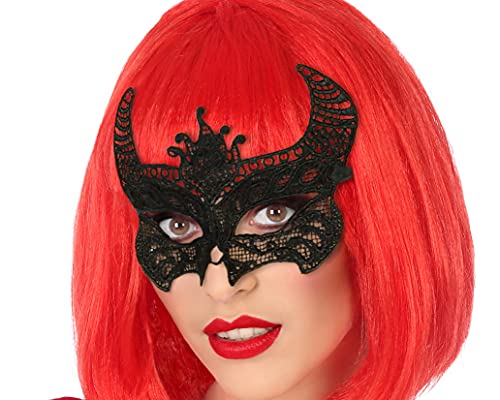 Atosa 58684 Diablesemaske für Halloween, Schwarz von ATOSA