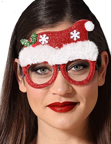 Atosa Brille Weihnachten Weihnachtsmann rot Frau Erwachsene von ATOSA