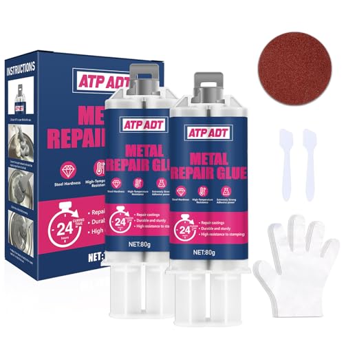 Metall-Reparatur-Epoxid-Kleber, 160g Metallkleber extra stark, Geeignet für die Reparatur von Oberflächenrissen und -ausbrüchen in Metall, Edelstahl, Kunststoff, Holz, Keramik usw von ATP ADT