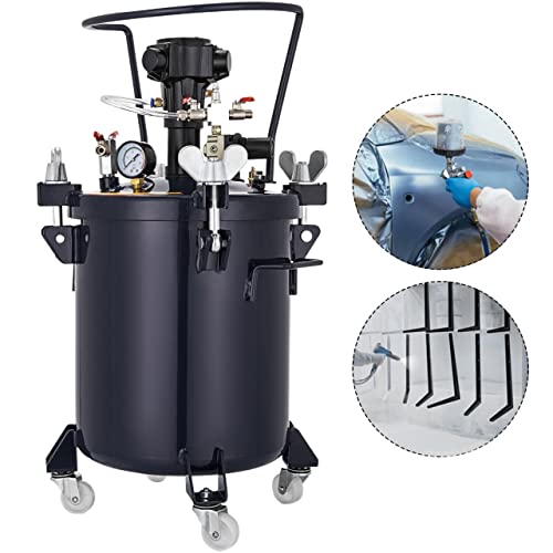 10L 30L Druck Farbtopf Tank Spritzpistole Spritzgerät Druckregler Manuelles automatisches Luftmischrührwerk for Industriefarbe(10L Auto Air) von AUBEST