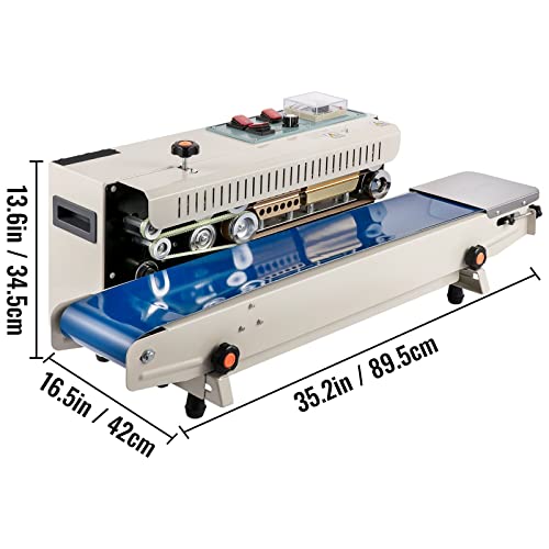 AUBEST FR900 Horizontale/vertikale kontinuierliche Beutelstreifenversiegelungsmaschine, automatisches Versiegelungsgerät mit digitaler Temperaturregelung for Beutelfolie(Horizontal) von AUBEST