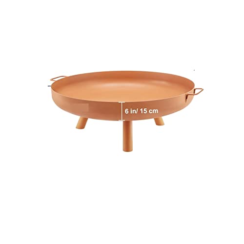 AUBEST Fire Pit Bowl BBQ Herd Kohlenstoffstahl/Gusseisen for Warmhalten, Außenterrassen, Terrassen, Hinterhöfe, Grills(30 inch Brown) von AUBEST