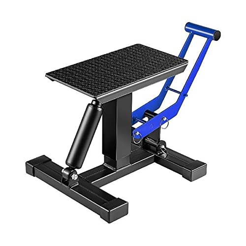 AUBEST Motorrad Dirt Bike Lift Stand 400lbs Tragfähigkeit 90-16,5 Zoll Bereich Höhenverstellbar Easy Lift Blau Schwarz Rot Wagenheber(Blue) von AUBEST