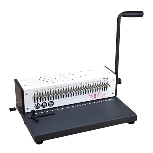 Bindemaschine, 30 Löcher Loseblatt-Stanzbindemaschine KD15 A4/B5/A5 Locher Tragbar, for Büro, Schule, Geschäft,Bürobedarf von AUBEST