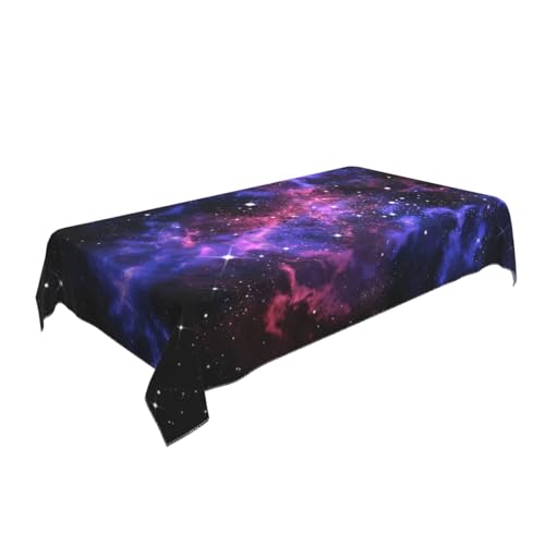 AUBKFELD Rechteckige Tischdecke, Motiv: Galaxie, Sterne, Weltraum, 140 x 90 cm, Urlaubstischdecke, Stoff-Tischdecke, dekorativ für Picknick, Küche, Esszimmer, Party von AUBKFELD