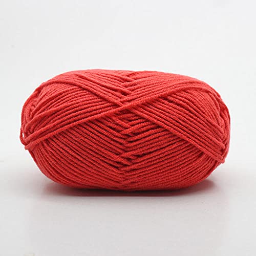 50g Milch Baumwollgarn super weiche stricken natürlichen wolle faden 4 ply neue gestrickte seide baby pullover velvet diy-31 rote Koralle_1 STÜCK von AUFWH