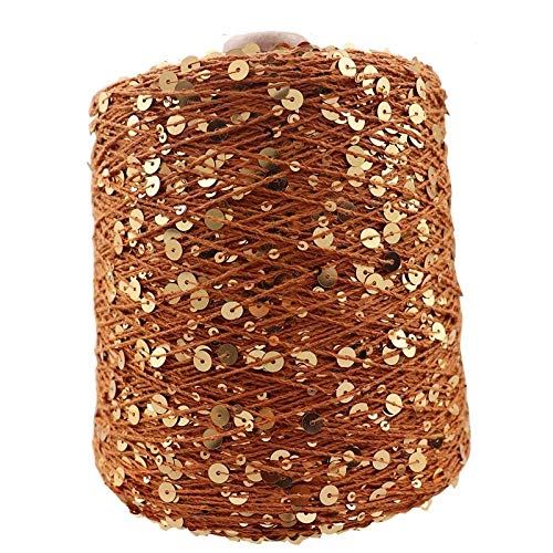 AUFWH Baumwollgarn 50g/140m 6/3mm Paillettengarn - Ideal für Häkeln, Stricken und Accessoires von AUFWH