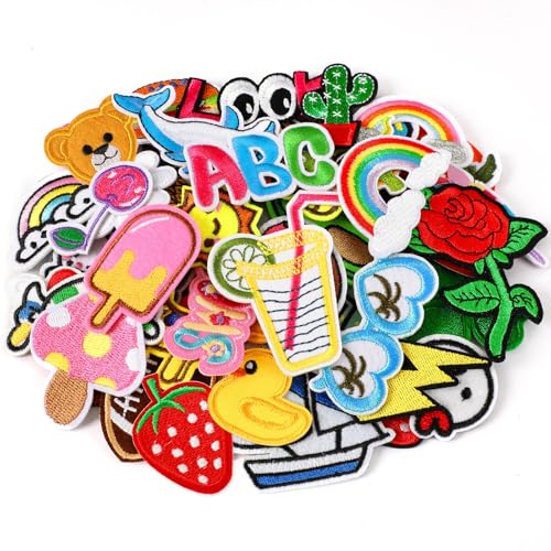 AUGSUN Patches zum Aufbügeln, 36 Stück Cartoon Aufnäher zum Aufbügeln Süßes Bügelflicken für Rucksäcke Hosen Kleidung Jeans AUGSUN Patches zum Aufbügeln, 36 Stück Cartoon Aufnäher zum Aufbügeln Süßes Bügelflicken für Rucksäcke Hosen Kleidung Jeans von AUGSUN