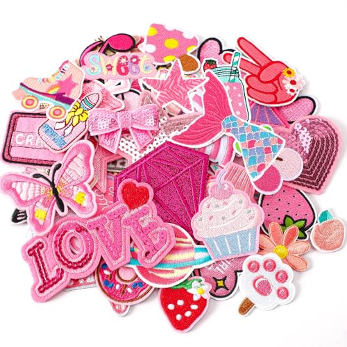 AUGSUN Patches zum Aufbügeln, 36 Stück Flicken zum Aufbügeln Rosa Aufnäher zum Aufbügeln Western Cowgirl Bügelbilder für Textilien Mädchen Aufbügler für Rucksäcke Hosen Kleidung Jeans AUGSUN Patches zum Aufbügeln, 36 Stück Flicken zum Aufbügeln Rosa Aufnäher zum Aufbügeln Western Cowgirl Bügelbilder für Textilien Mädchen Aufbügler für Rucksäcke Hosen Kleidung Jeans von AUGSUN