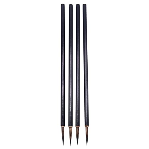 AULISHUO Pinsel 5 stücke Schwarze große Haken Linie Stift aquarell Pinsel chinesische Kalligraphie künstler Kunst Student Lernen Stationery malerei Tool Ölfarben Pinsel(5 Pcs Large Black) von AULISHUO