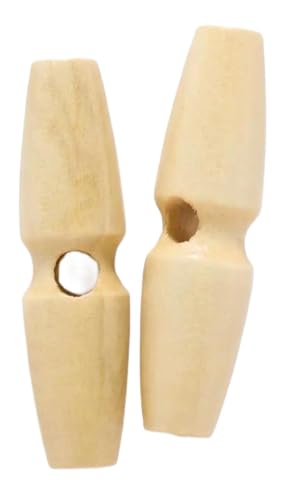 AUNANGLJSCS Knöpfe für Nähen von Knöpfen aus Kunstharz Holzknöpfe aus Horn, Wilde Herren- und Damenmäntel und Windjacke-Knopfzubehör 10 Stück(Beige,30mm) von AUNANGLJSCS