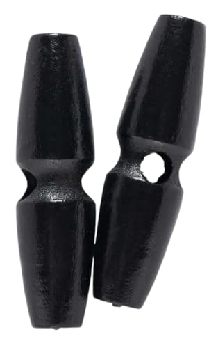 AUNANGLJSCS Knöpfe für Nähen von Knöpfen aus Kunstharz Holzknöpfe aus Horn, Wilde Herren- und Damenmäntel und Windjacke-Knopfzubehör 10 Stück(Black,30mm) von AUNANGLJSCS