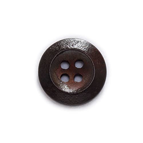 AUNANGLJSCS Knöpfe für Nähen von Knöpfen aus Kunstharz Knöpfe for Nähen, 4-Loch-Knöpfe, runde Knöpfe, Holzknöpfe(Brown,10mm) von AUNANGLJSCS