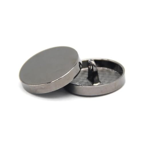 AUNANGLJSCS Knöpfe für Nähen von Knöpfen aus Kunstharz Knöpfe for Nähen, runde Knöpfe, Flache Knöpfe, Goldfarbene Metallknöpfe(Gray,12.5mm) von AUNANGLJSCS