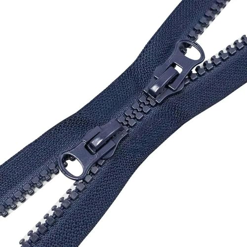 Geschlossene Nylon-Reißverschlüsse, Reißverschluss 80/90/100 cm 8# Harz-Reißverschluss, Doppelschieber, Reißverschlüsse, Tasche, offene Reißverschlüsse, Reparaturset, DIY-Nähen, Bekleidungszubehör(Blu von AUNANGLJSCS