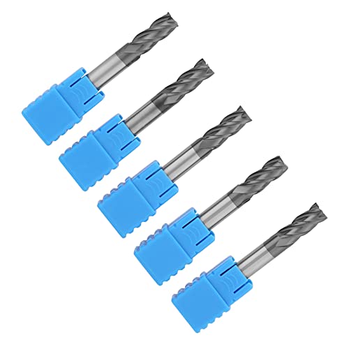 4 CNC -Frässchneider mit 4 Flöten mit Hohem Widerstand Wolfram -Carbid 6 Mm Durchmesser X 50 Mm Länge, Set von 5 Zur Behandlung von Metallen von AUNMAS