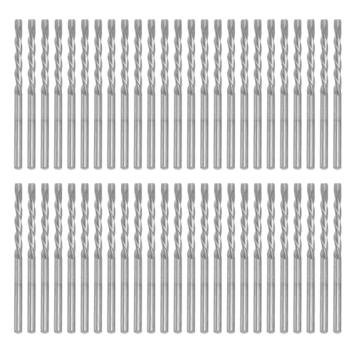 50pcs Bohrerbits mit Aufbewahrungskoffer, 1/8 Zoll Hochgeschwindigkeits -Stahl -Spiral -Sägen -Bohrbit für Holz, Glasfaser, Kunststoff, Aluminiumschnitt (SILVER) von AUNMAS