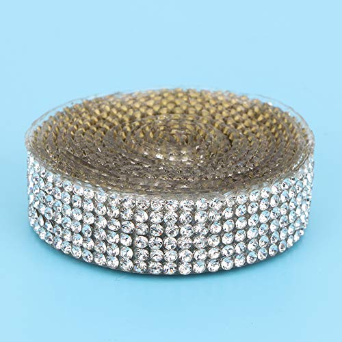 Strass-Kristall-Mesh-Bänder Zum Aufbügeln für Hochzeitskleidbesatz, Exquisite Funkelnde Strass-Bänder für die Braut, Bekleidungszubehör für Hochzeitskleider und Schuhe (Silber 6 von AUNMAS