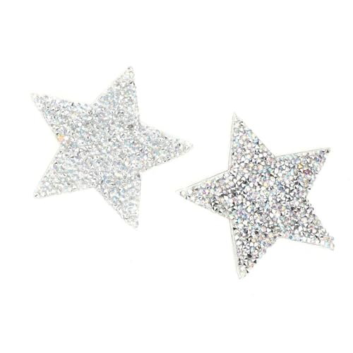 Strass-Stern-Applikation, Atemberaubender Aufnäher Zum Aufbügeln für Kleider, Schuhe, Taschen, Hüte, 10 Stück, Verzierung für Hochzeitskleider, Schuhe, Bekleidungszubehör (8 cm von AUNMAS