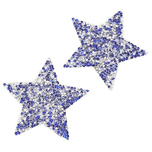 Strass-Stern-Applikation, Atemberaubender Aufnäher Zum Aufbügeln für Kleider, Schuhe, Taschen, Hüte, 10 Stück, Verzierung für Hochzeitskleider, Schuhe, Bekleidungszubehör (8 cm von AUNMAS