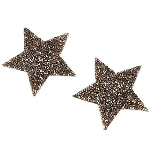 Strass-Stern-Applikation, Atemberaubender Aufnäher Zum Aufbügeln für Kleider, Schuhe, Taschen, Hüte, 10 Stück, Verzierung für Hochzeitskleider, Schuhe, Bekleidungszubehör (8 cm von AUNMAS