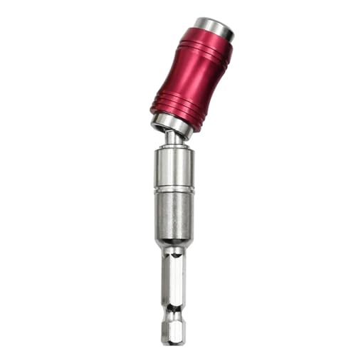 1/4" Hex Magnetic Pivoting Screw Drill Tip Locking Bit Holder Quick Change Drive Guide Drill Hand Tool Screwdriver Extension Rod AUOQKQUT(1pcs Red) von AUOQKQUT