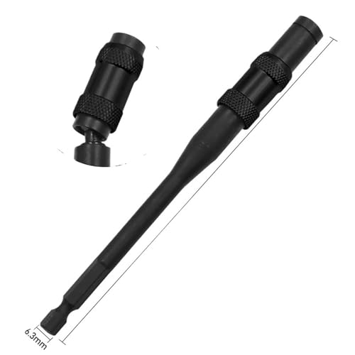 1/4" Hex Magnetic Screw Drill Tip Locking Bit Quick Change Holder Drive Guide Drill Bit Screwdriver Bit 145mm Extension Rod AUOQKQUT(Black-Black) von AUOQKQUT