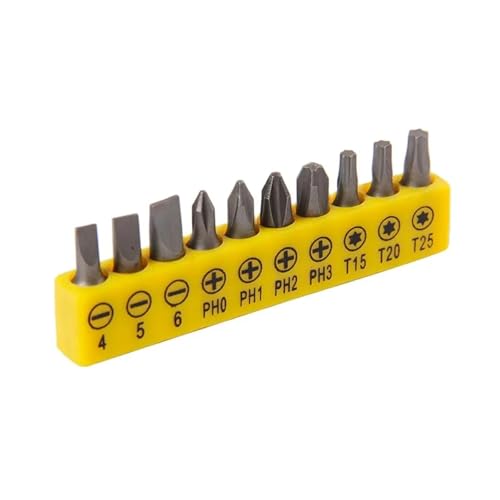 10pcs 25mm Slotted/PH/Torx Cross bit drill Head Screwdriver Bits Hand Tools Anti Slip Hex Shank Screwdriver Drill Bit AUOQKQUT(4) von AUOQKQUT