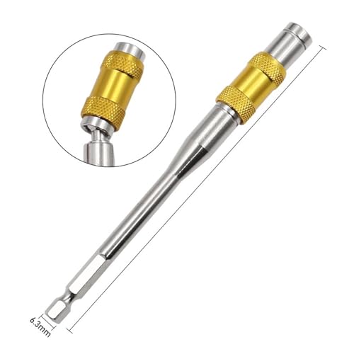 145mm Hex Magnetic Ring Screwdriver Bits Drill Hand Tools 1/4" Extension Rod Quick Change Holder Drive Guide Screw Drill Tip AUOQKQUT(White Yellow) von AUOQKQUT