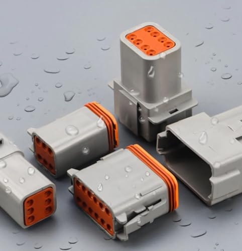 5/10/100 Sets 3 Pin Way DT04-3P DT06-3S Waterproof Electrical Wire Connector 16-22 AWG Series Connector Male Female AUOQKQUT(3P With Wire Set,5 Sets) von AUOQKQUT