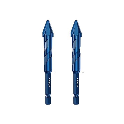 High Hardness Eccentric Drill Precision Drilling 6/8/10/12mm Glass Tile Ceramic Punching Rock Slab Triangle Drill bit AUOQKQUT(2pcs-10mm) von AUOQKQUT