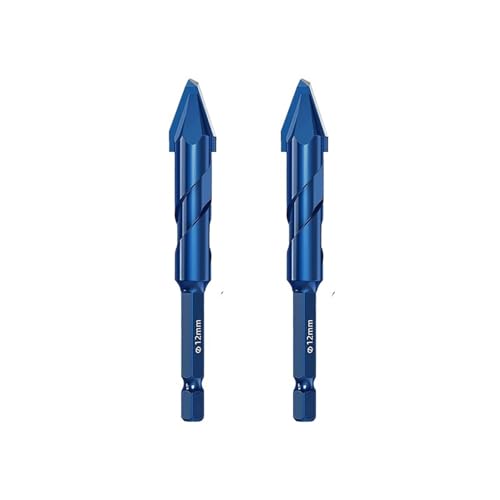 High Hardness Eccentric Drill Precision Drilling 6/8/10/12mm Glass Tile Ceramic Punching Rock Slab Triangle Drill bit AUOQKQUT(2pcs-12mm) von AUOQKQUT