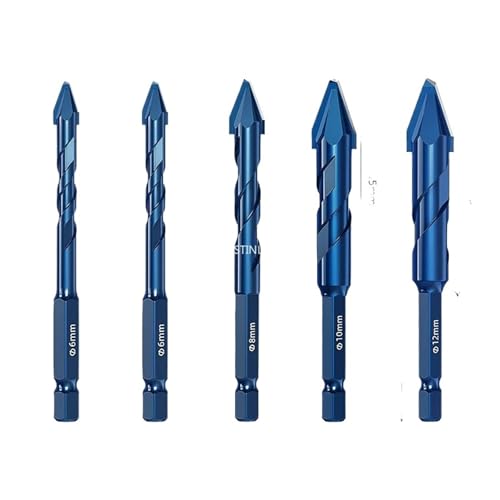 High Hardness Eccentric Drill Precision Drilling 6/8/10/12mm Glass Tile Ceramic Punching Rock Slab Triangle Drill bit AUOQKQUT(668-10-12mm) von AUOQKQUT