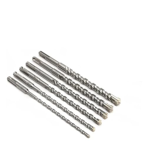 SDS Plus Masonry Hammer Drill Bits For Concrete Tungsten Carbide Tip 160mm Double Pit and Slot AUOQKQUT(10mm) von AUOQKQUT