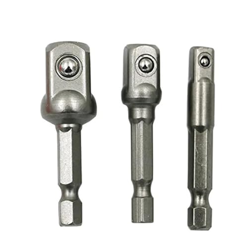 Wrench Sleeve Power Drill Socket Adapter Bits Hex Drill Nut Driver Shank 1/4 3/8 1/2 Connecting Rod Head Extension Drill Bits AUOQKQUT von AUOQKQUT