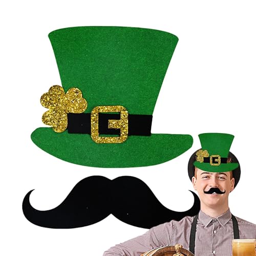 AUTOECHO St. Patricks Day Cutout-Hut, St. Patricks Day Cut- Irische festliche Ornamente Party-Requisiten,Foto- aus Papier für Kunstschulen, irische Partys, Zuhause und Familientreffen von AUTOECHO