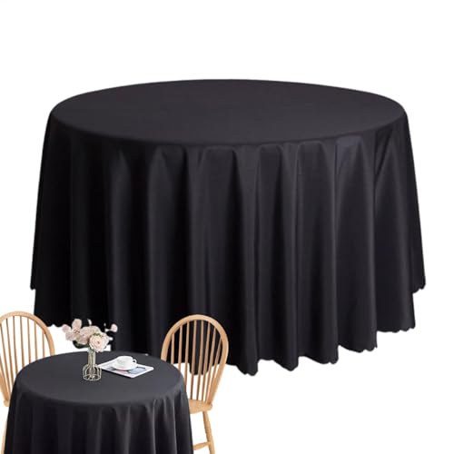 AUTOECHO Stofftischdecken rund, Tischdecken für runde Tische - 63-Zoll-Polyester-Tabellenwäsche,Küche Esszubehör, fleckbeständiges Buffet Tabletop Dekoration für Hochzeitsempfang von AUTOECHO